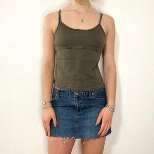 y2k olive cami tank